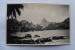 CPA Carte Photo Lagon Atoll Pirogue Montagne Papeete Tahiti Océanie Polynésie Française Photographe F. G. BOWERS - Frans-Polynesië