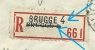 724T  Brief Aangetekend, Stempel BRUGGE 4 , Uit Nood Bij Gebrek Aantekenstrookje Van BRUGGE 8 Gebruikt Met BRUGGE 4 Erop - 1946 -10%