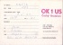 CARTE QSL CARD 1960 RADIOAMATEUR HAM OK-1 CESKY  KRUMLOV JEUX SPARTAKIADE PRAGUE PRAHA TCHECHOSLOVAQUIE CZECHOSLOVAKIA - Atletiek