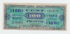 FRANCE 100 FRANCS 1944 VF+ P 123a 123 A - 1945 Verso France