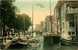 NETHERLANDS - ALKMAAR - ZIJDAM - BOATS IN CANAL, PEOPLE, BUSINESSES ALONG CANAL - VINTAGE ORIGINAL POSTCARD - Alkmaar