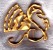 AIR FRANCE : SUPERBE BROCHE DORÉE : HIPPOCAMPE "LA CREVETTE" STYLISÉE - DIMENSIONS : 60 X 55 MM - MADE IN FRANCE (k-087) - Brooches