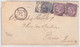 1884 (DATE à L'ENVERS) - ENVELOPPE De BARROW IN FURNESS Pour La FRANCE - AMBULANT CALAIS à PARIS 2° - Storia Postale