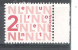 Nederland / Pays Bas, 2 C & 10 C BORD DE FEUILLE 2 Timbres, Neuf *, TB - Carnets Et Roulettes