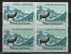 Italy Italia 1967 Animals Fauna National Parks Brown Bear Red Deer Alpine Ibex Oak And Deer  Block Of 4 MNH W Serir Of 4 - Bears