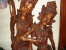 Uniek & Prachtig Gesculpteerd Beeld - Handsnijwerk Uit Bali - Afbeelding Man & Vrouw - Bois
