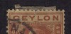 Ceylon Used  1922, Wmk Scirpt CA, KGV 9c Red On Yellow, As Scan - Ceylan (...-1947)