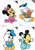 Lot De 9 Cartes Autocollantes De Walt Disney,  Mickey - Pluto - Exc... - Andere & Zonder Classificatie