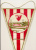 Rare Et Ancien Fanion (1970), Football : ETOILE ROUGE DE BELGRADE,  Ex-Yougoslavie, TBE... - Habillement, Souvenirs & Autres