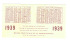 CALENDRIER 1939   OEUVRE CHRETIENNE CHINE AUXILLIAIRES SOIGNANT OCEANIE SOEURS D'ISSOUDUN - Petit Format : 1921-40