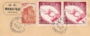 MONACO  /  Demie-Enveloppe Envoyée En Recommandé, Avec 3 Beaux Timbres + Cachet Du  2  FEVRIER  1953 - Otros & Sin Clasificación