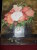 ART,NATURE,FLEURS,VASE,PO T DE FLEURS,PRINTEMPS,CHRYSANT HEME,PEINTURE SUR TOILE,SIGNEE FD - Olii