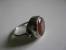 Bague Argent Et Pierre  Dure Coloris Rouge/marron TBE Origine Tunisie - Ring