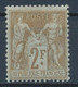 France- Type Sage YT 105 Neuf * 2F Bistre Sur Azuré - 1898-1900 Sage (Tipo III)