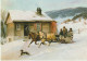 Norway Postal Stationery 2004 Christmas Painting - Nils Hansteen 'Trip To Church' - Axel Ender 'Walking Tour' ** - Entiers Postaux