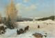 Norway Postal Stationery 2004 Christmas Painting - Nils Hansteen 'Trip To Church' - Axel Ender 'Walking Tour' ** - Postwaardestukken