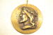 Ancien Bronze / Laiton En Médaillon, Jésus Christ - Brons