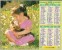Calendrier La Poste 1995 / Photos, Petits Chiens, Caniche, Yorkshire Avec Petite Fille / Essonne - Big : 1991-00