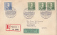 6415# SUEDE LETTRE RECOMMANDEE Obl UPPSALA E G GEIJER 23 AVRIL 1947 Pour HOSINGEN LUXEMBOURG SWEDEN SVERIGE - Lettres & Documents
