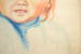 Aquarelle Signée Francine REMBAU (MATHIEU) Enfant Bébé Portrait - Wasserfarben