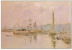 BOUDIN Eugène - Pré-impressionnisme - Port De Trouville - Au Dos Commentaire Sur Le Tableau - TBE, Carte Neuve, 2 Scans - Peintures & Tableaux