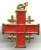 GOLD COLORED RED ENAMEL JERUSALEM CROSS - Religion & Esotericism