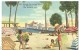 USA, Having Fun On Spa Beach, St. Petersburg, Florida, "The Sunshine City", Unused Linen Postcard [P8547] - St Petersburg