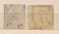 HONGKONG HONG HK 1862-63 Q. VICTORIA SHANGHAI CHINA 2used &mounted - Autres & Non Classés