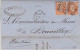 1861 - EMPIRE - AFFRANCHISSEMENT 80c Sur LETTRE De PARIS Pour Les MINES De BOUXWILLER (BAS-RHIN) - 1853-1860 Napoleon III