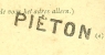 Entier Met Cirkelstempel LUTTRE Met Naamstempel (griffe D´origine) PIETON - Linear Postmarks