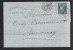 FRANCE 1867 N° 22 Obl. S/Lettre Entiére GC 2240 C à D Marseille - 1862 Napoleon III