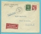 323+339 Op Brief Per EXPRES Met Stempel ANTWERPEN 1E, Verso Ambulant BRUXELLES A PARIS B - 1932 Cérès Et Mercure