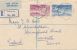 Ierland 1948 - Luchtpost 2 & 3 Op Aangetekende Luchtpost Brief - Tullamore - Tulach Mhor I Naar Devon - UK - Airmail