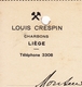 Carte Postale 1919 Belgique Liège Luik Louis Crespin Charbon Coke - 1915-1920 Alberto I