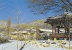 SOUTH KOREA - AK 108479 Korean Folk Village - A Snow-covered Octagonal Pavilion And An Aristocratic House Scene - Corée Du Sud