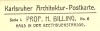 AK Karlsruher Architektur Postkarte 6 - Hermann BILLING 1867-1946 KARLSRUHE Beethovenstrasse * Architecture Art Nouveau - Karlsruhe