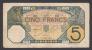 AFRIQUE OCCIDENTALE (French West Africa)  :  5 Francs - 1925  - P58g - 2798-655 - Otros – Africa