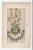 CPA - Carte Brodée Militaria " A Sprig Of Heath" Bouquet Fleurs Roses Dans Vase Entouré Couronne ( Type Lauriers) - Brodées