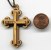 Olive Large Wood Cross With Brown Lace Cord  Made In Jerusalem - Religion & Esotericism