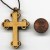 Olive Large Wood Cross With Brown Lace Cord  Made In Jerusalem - Religion & Esotericism