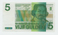 Netherlands 5 Gulden 1973 XF CRISP Pre-Euro Banknote P 95 - 5 Gulden