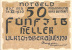 Noodgeld - Notgeld  STADT ULRICHSBERG 50 Heller  1920 - Autres - Europe