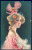 179506-Beautiful Woman, Gibson Art Co, Flowers, Ribbon, Dress, Unknown Artist, Litho - 1900-1949