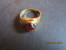 Ring  Van Geel Goud 18kt. Met 1 Cabuchon Van Kwarts 3kt. 5 Gram. - Ring