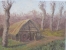 Peinture Huile Pinceau /Grange Agricole En Bordure De Forêt/Non Signé/ Début 20éme      GRAV6 - Altri & Non Classificati