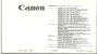 Catalogue CANON - Appareils Photos Et Accessoires - ANGLAIS - \´70 - Supplies And Equipment