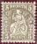 Schweiz 1882-05-17 Malleray (BE) Zu#45 Mi#37 5Rp. Braun Faserpapier Sitzende Helvetia - Used Stamps