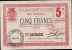 BON MUNICIPAL DE CINQ FRANCS EMI POURLA VILLE DE SAINT QUENTIN _ 6 MARS 1916 - Bonos