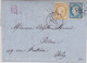 CERES YVERT N°55+60 - 1875 - LETTRE De LYON Pour ROME (ITALIE) ! - 1871-1875 Cérès