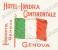 HOTEL LONDRA CONTINENTALE GENOVA ITALY  - Old HOTEL LUGGAGE LABEL ETIQUETTE ETICHETTA BAGAGE - Hotel Labels